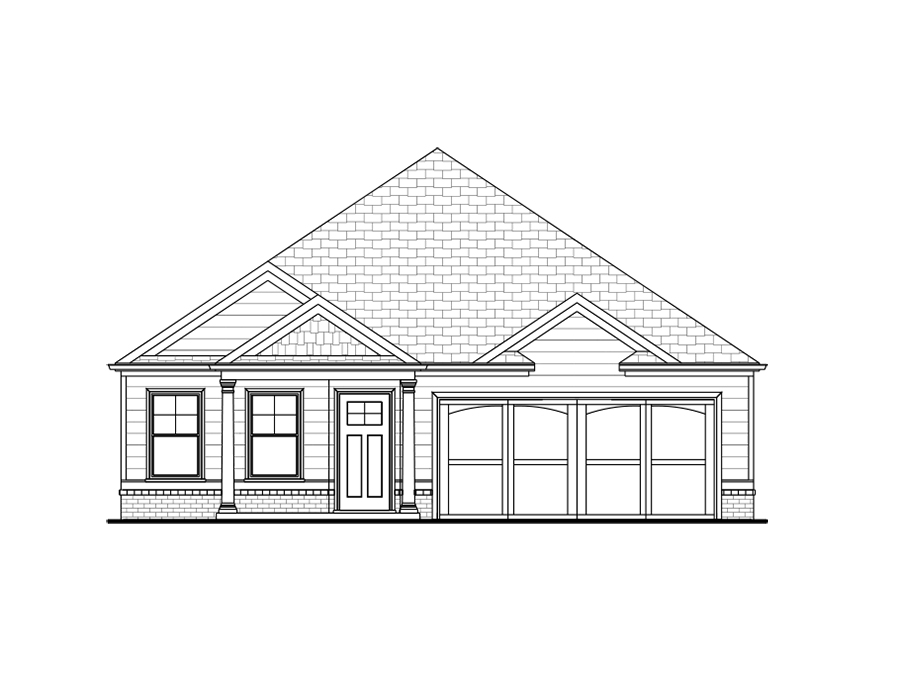 Front elevation of the Kelly available home at Echols Farm in Hiram.
